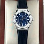 Đồng Hồ Nữ Carnival 8173L2-VT-DCS-X-Viền Trắng Đá-Dây Cao Su-Mặt Xanh-Pin-Kính Sapphire — ảnh 1