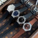 Đồng Hồ Nữ Carnival 8168L2-VT-DCS-N-Viền Trắng Đá-Dây Cao Su-Mặt Nâu Cafe-Pin-Kính Sapphire — ảnh 5