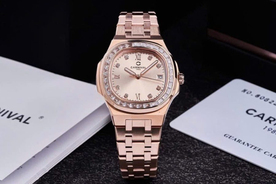 ĐỒNG HỒ Nữ Carnival 8160L2-VH-NN -Dây Thép - Pin - Kính Sapphire