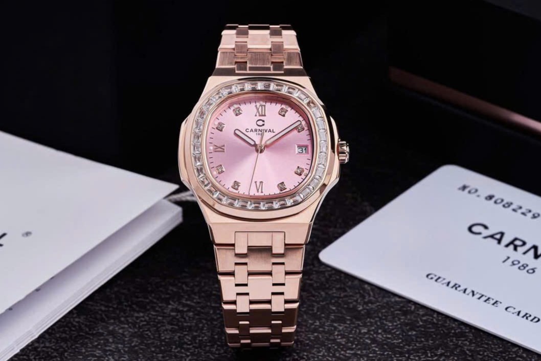 ĐỒNG HỒ Nữ Carnival 8160L2-VH-H-Dây Thép - Pin - Kính Sapphire