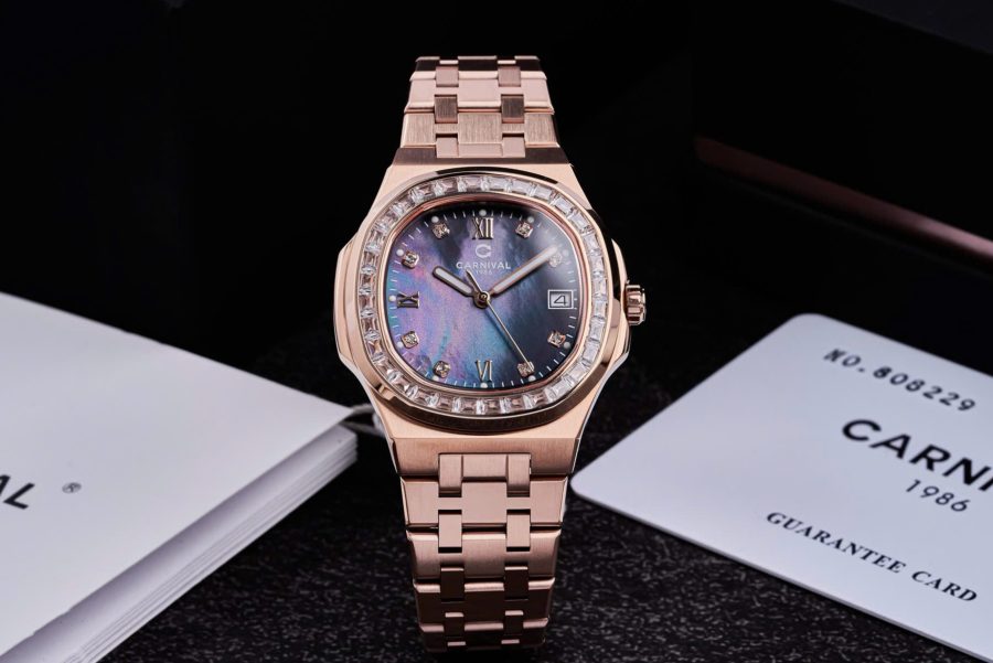 ĐỒNG HỒ Nữ Carnival 8160L2-VH-DK-Dây Thép - Pin - Kính Sapphire