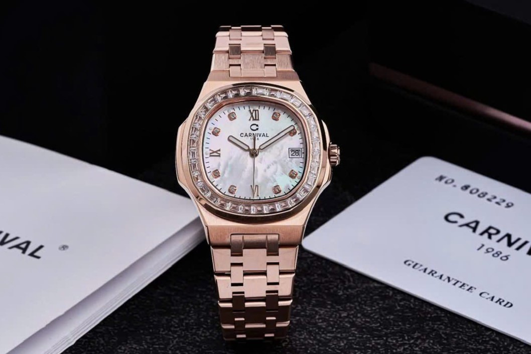 ĐỒNG HỒ Nữ Carnival 8160L2-VH-TK-Dây Thép - Pin - Kính Sapphire