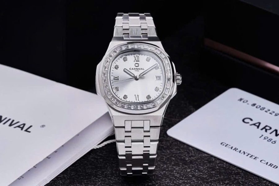 ĐỒNG HỒ Nữ Carnival 8160L2-VT-T-Dây Thép - Pin - Kính Sapphire