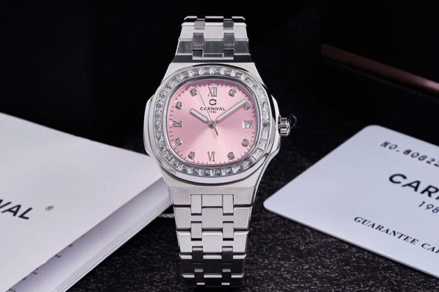 ĐỒNG HỒ Nữ Carnival 8160L2-VT-H-Dây Thép - Pin - Kính Sapphire