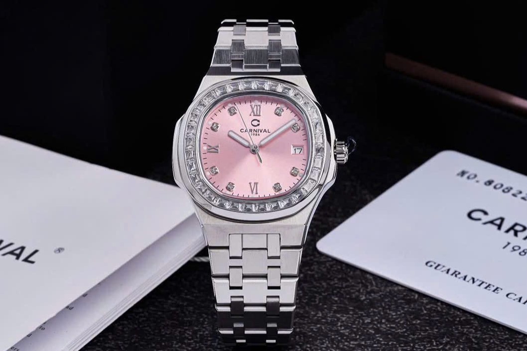 ĐỒNG HỒ Nữ Carnival 8160L2-VT-H-Dây Thép - Pin - Kính Sapphire