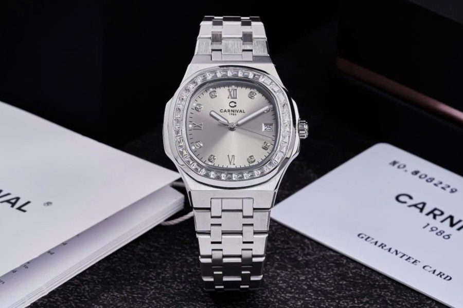 ĐỒNG HỒ Nữ Carnival 8160L2-VT-TX-Dây Thép - Pin - Kính Sapphire