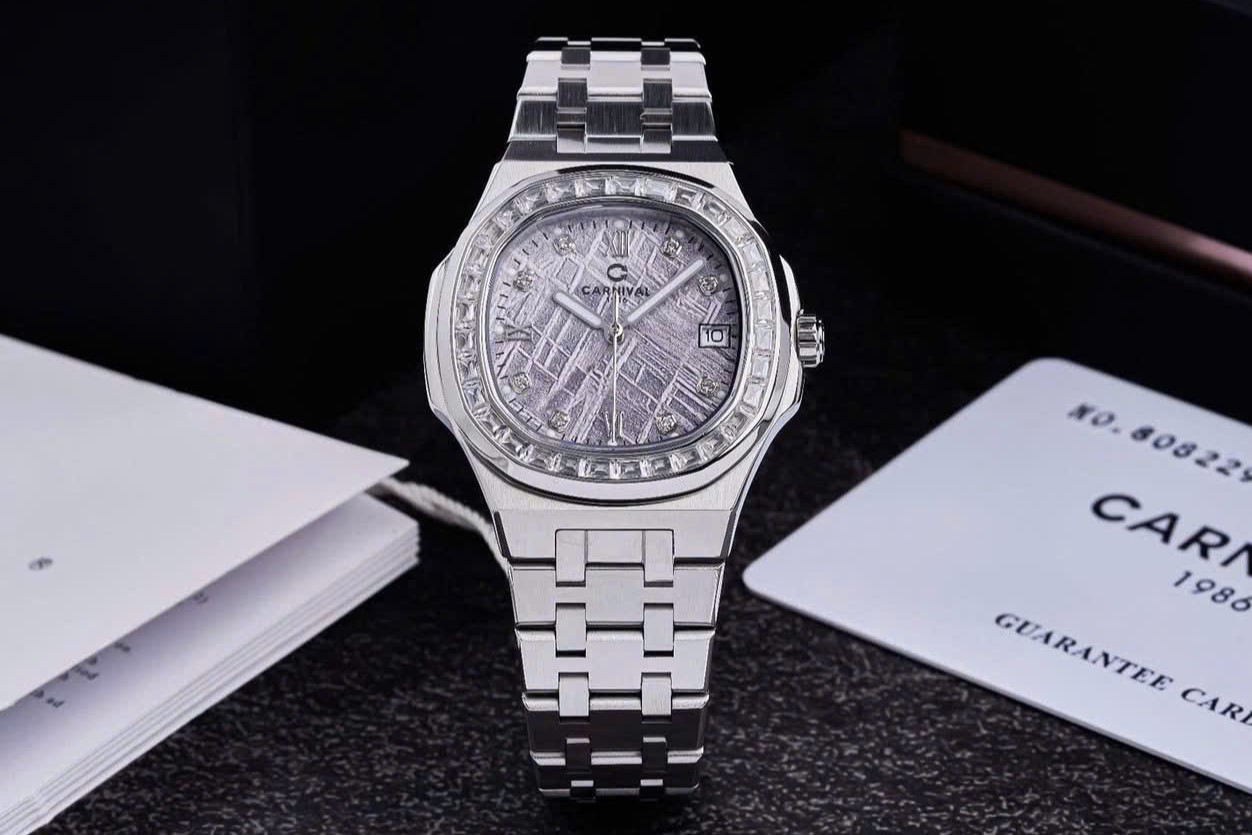 ĐỒNG HỒ Nữ Carnival 8160L2-VT-TT-Dây Thép - Pin - Kính Sapphire