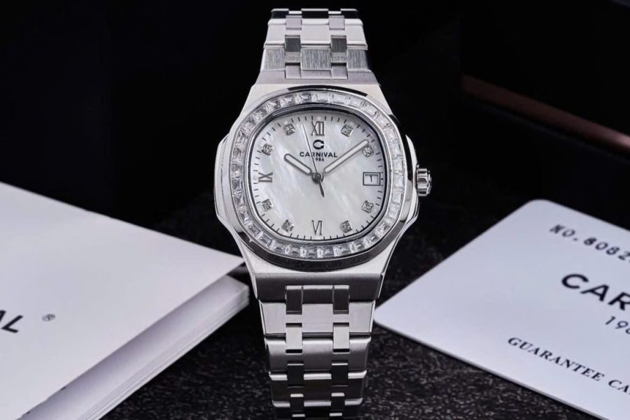ĐỒNG HỒ Nữ Carnival 8160L2-VT-TK-Dây Thép - Pin - Kính Sapphire