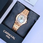 ĐỒNG HỒ Nữ Carnival 8160L-VH-TK Mặt Xà Cừ Trắng-Dây Thép-Pin-Kính Sapphire — ảnh 9