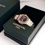 ĐỒNG HỒ Nữ Carnival 8160L-VH-TIM Mặt Tím-Dây Thép-Pin-Kính Sapphire — ảnh 7