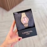 ĐỒNG HỒ Nữ Carnival 8160L-VH-H Mặt Hồng-Dây Thép-Pin-Kính Sapphire — ảnh 5