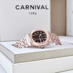 ĐỒNG HỒ Nữ Carnival 8160L-VH-Nâu Mặt Nâu Đậm-Dây Thép-Pin-Kính Sapphire — ảnh 11