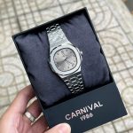 ĐỒNG HỒ Nữ Carnival 8160L-VT-TX Mặt Xám-Dây Thép-Pin-Kính Sapphire — ảnh 3