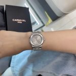 ĐỒNG HỒ Nữ Carnival 8160L-VT-TX Mặt Xám-Dây Thép-Pin-Kính Sapphire — ảnh 4