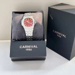 ĐỒNG HỒ Nữ Carnival 8160L-VT-DO Mặt Đỏ-Dây Thép-Pin-Kính Sapphire — ảnh 8