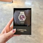 ĐỒNG HỒ Nữ Carnival 8160L-VT-TIM Mặt Tím-Dây Thép-Pin-Kính Sapphire — ảnh 9